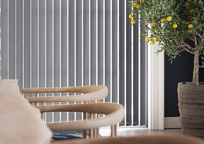 Palermo (Blackout), Dark Grey - Vertical Blind - Image 5